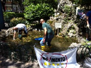 Primo blitz ecologico a piazza S. Francesco - Campobasso