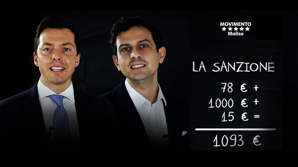 Andrea Greco e Valerio Fontana, portavoce M5S in Consiglio regionale del Molise, in un video sulle sanzioni per la mancata manutenzione delle caldaie