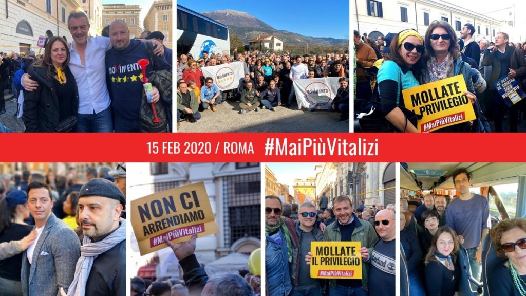 Molise 5 Stelle - Manifestazione a Roma contro il ripristino dei vitalizi