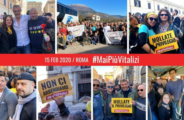 Molise 5 Stelle - Manifestazione a Roma contro il ripristino dei vitalizi