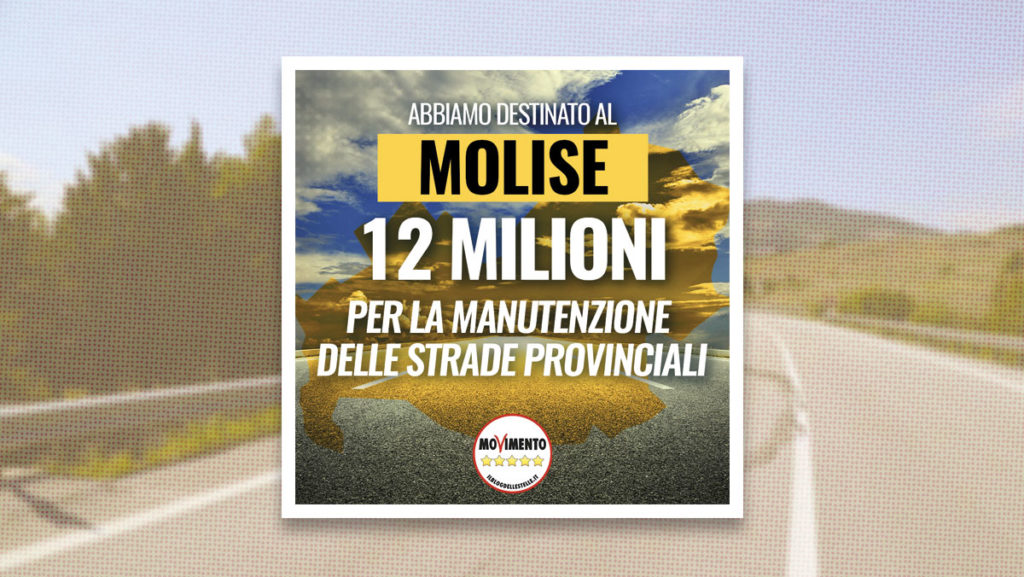 12 milioni di euro dal Governo alle strade provinciali del Molise