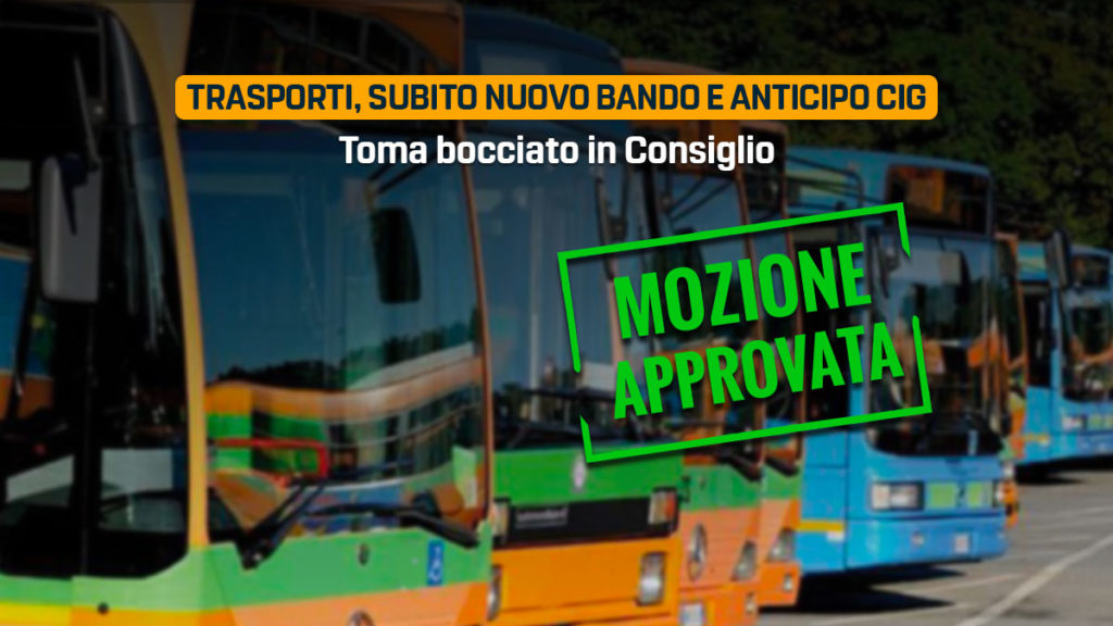 Trasporto pubblico locale, Molise. Mozione M5S approvata.