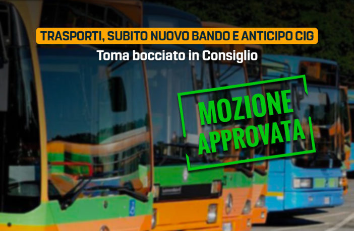 Trasporto pubblico locale, Molise. Mozione M5S approvata.