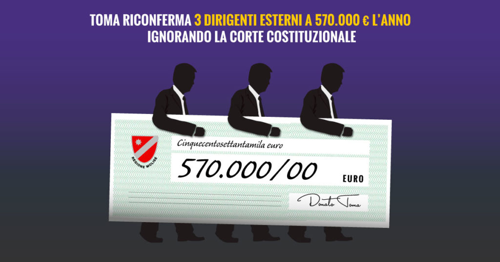 Toma riconferma 3 dirigenti che costano 570.000 euro all'anno