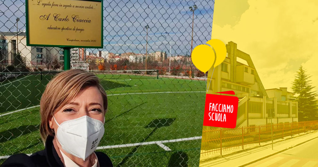 Mario Pagano Campobasso, campo sportivo, facciamo Scuola M5S Molise
