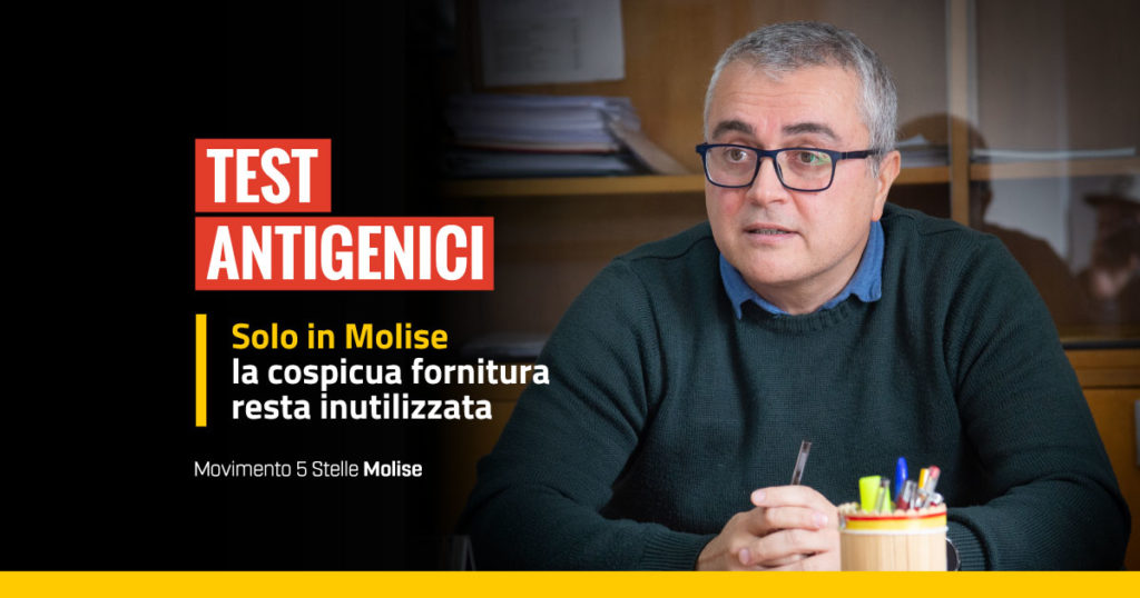 Fabio de Chirico, M5S Molise, Test antigenici