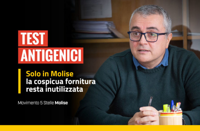 Fabio de Chirico, M5S Molise, Test antigenici