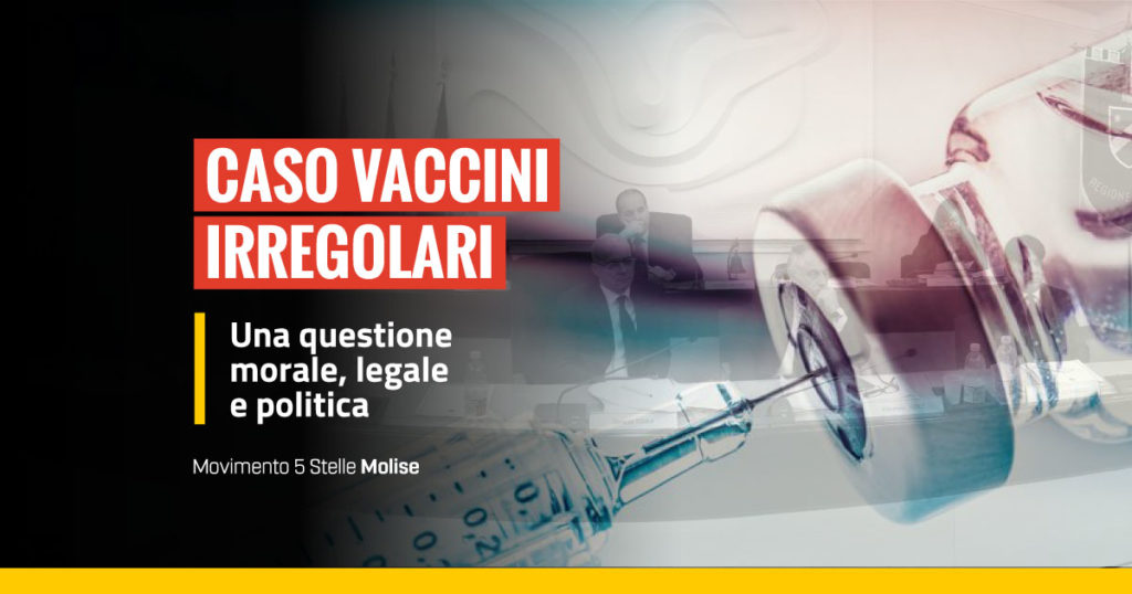 Vaccini irregolari, Consiglio regionale del Molise, amministratori comunali, denuncia M5S Molise