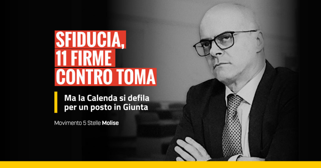 Mozione di sfiducia al governatore del Molise Toma