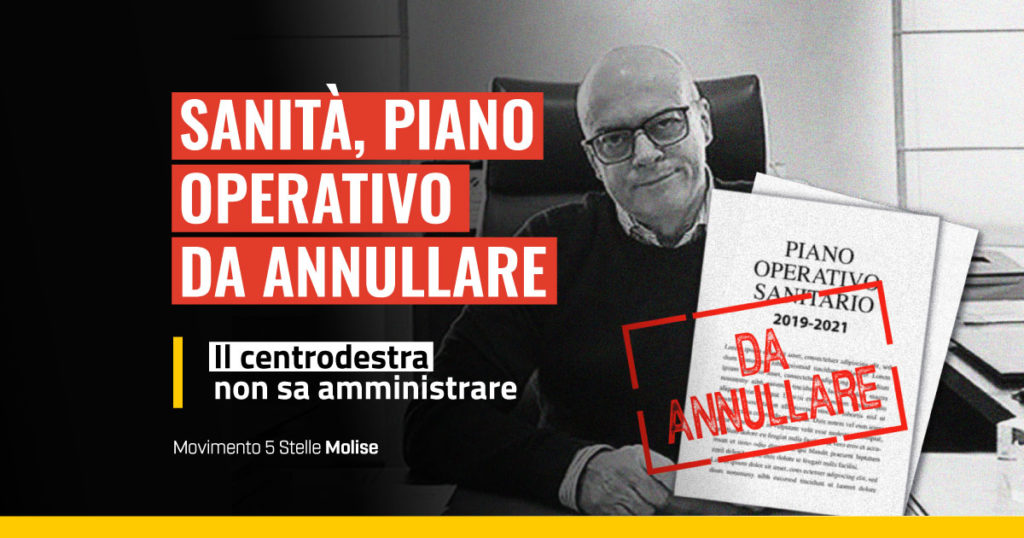 Donato Toma deve dimettersi, il Pos 2019-2021 va annullato