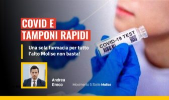 Una sola farmacia in alto Molise ( Agnone) per i tamponi rapidi