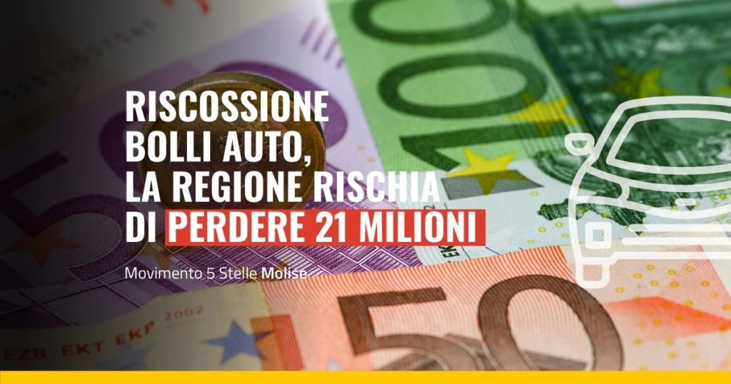 Riscossione bolli auto Molise perde 21 milioni di euro