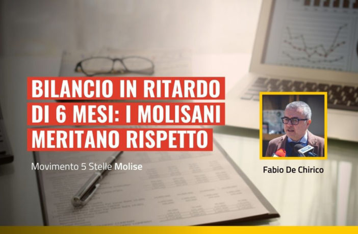 De Chirico, M5S denuncia il ritardo della giunta Toma sul Bilancio 2022