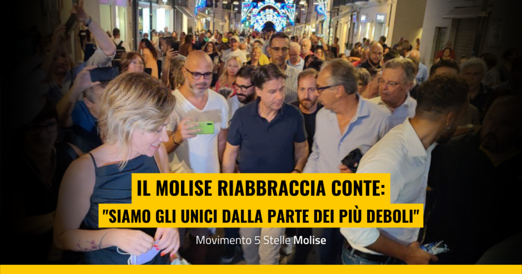 Conte in visita a Termoli agosto 2022