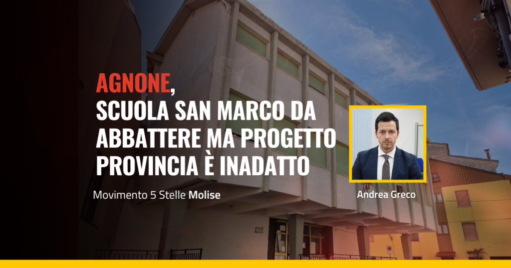 M5S denuncia progetto scuola agnone