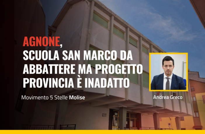 M5S denuncia progetto scuola agnone