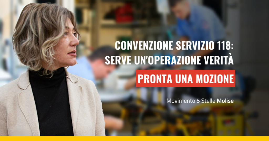 M5S Molise convenzione 118 Patrizia Manzo