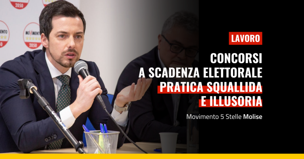 greco M5S Molise, concorsi lavoro regione scadenza elettorale