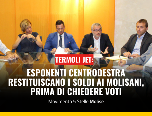 Esponenti centrodestra restituiscano i soldi, prima di chiedere voti