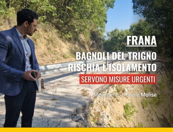 Frana: Bagnoli del Trigno rischia l’isolamento, servono misure urgenti