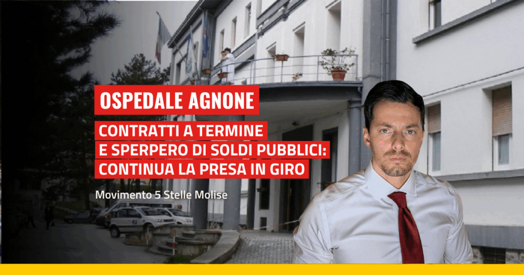 Denuncia del M5S Molise sulla gestione dell'Ospedale di Agnone.